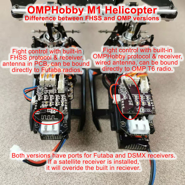 OMPHobby M1 RC Helicopter OMP Protocol Version - Ohio Model Products