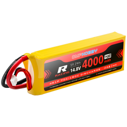 OMPHOBBY 4s LiPo Battery 70C 14.8V 4000mAh w/XT90 Connector