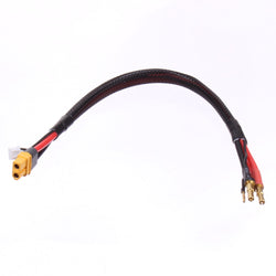 RC Car 2S Battery Charge Cable 4mm & 5mm Bullet Connector 2 in 1 12 or 24 inch with XT60 - Ohio Model Products