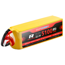 OMPHOBBY 6s LiPo Battery 70C 22.2V 5100mAh w/AX150 Connector