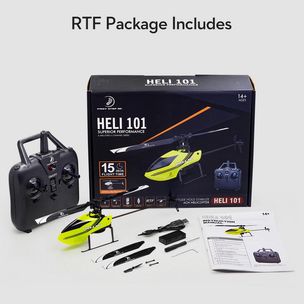 First Step RC Heli 101 Ready to Fly Helicopter Kit Great for Beginners